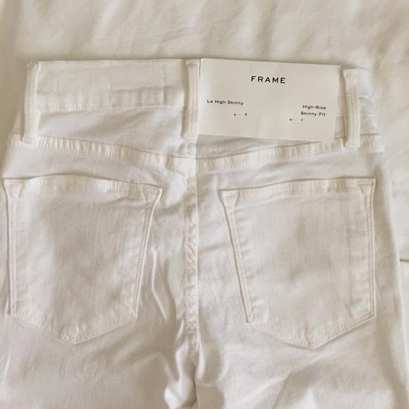 FRAME Le High Skinny white denim - NWT - Picture 5 of 7
